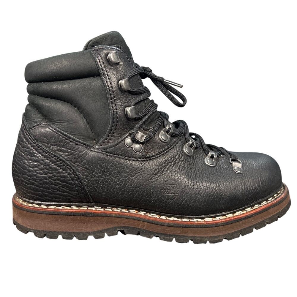 Han Wag Men’s Tashi Black Leather Hiking Trail Boot Size US 8.5